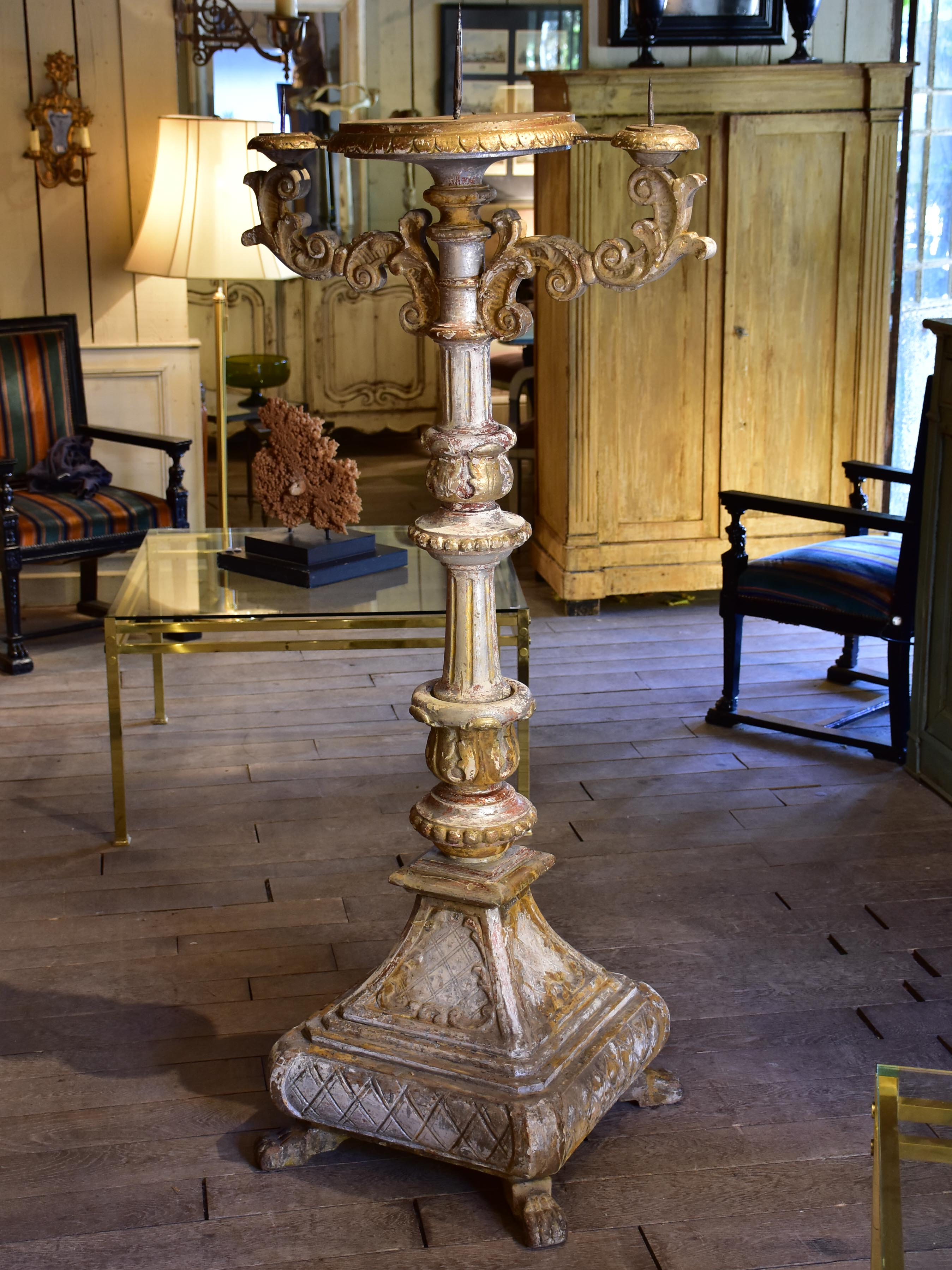 Very large renaissance church candlestick – 17th century