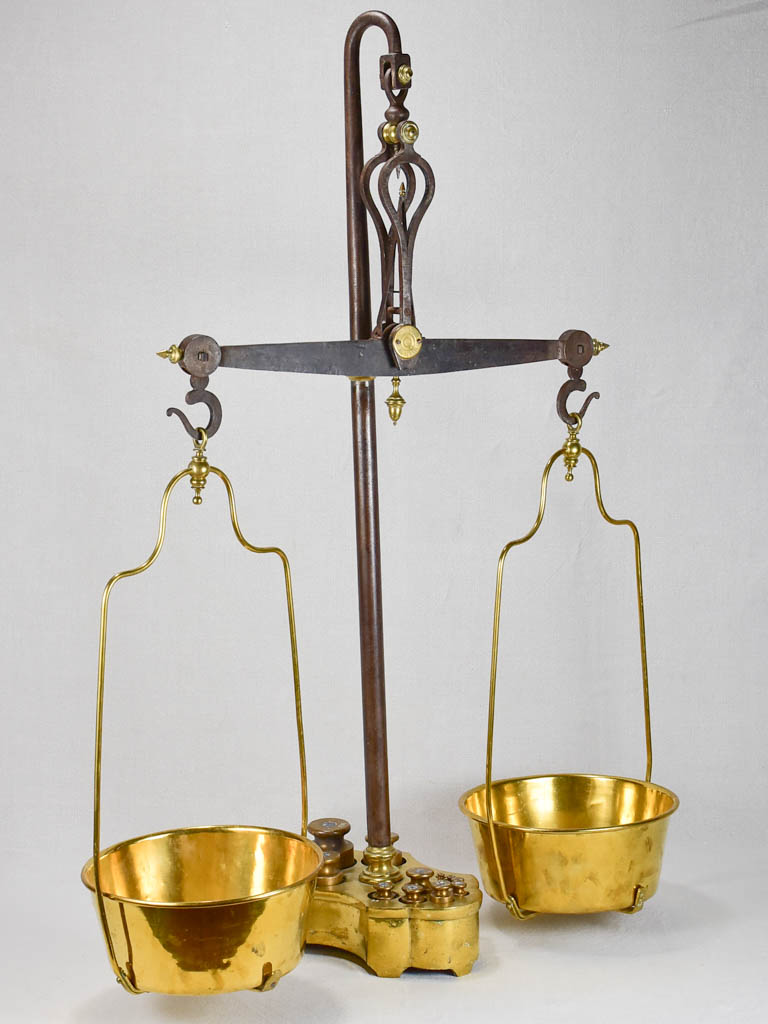 Superb 19th-century scales from an epicerie 43¾"