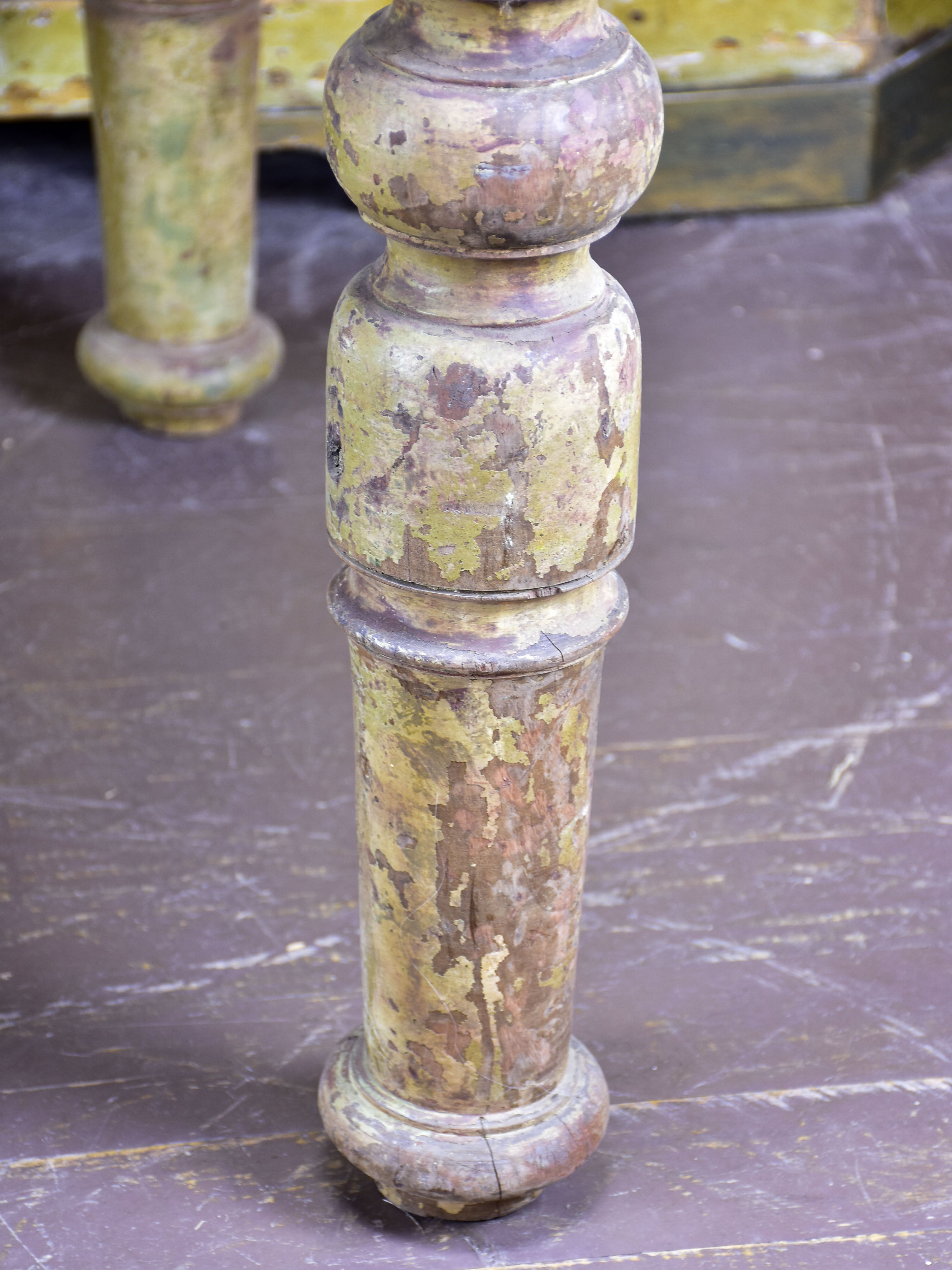 19th century square sculptor's table with slate top