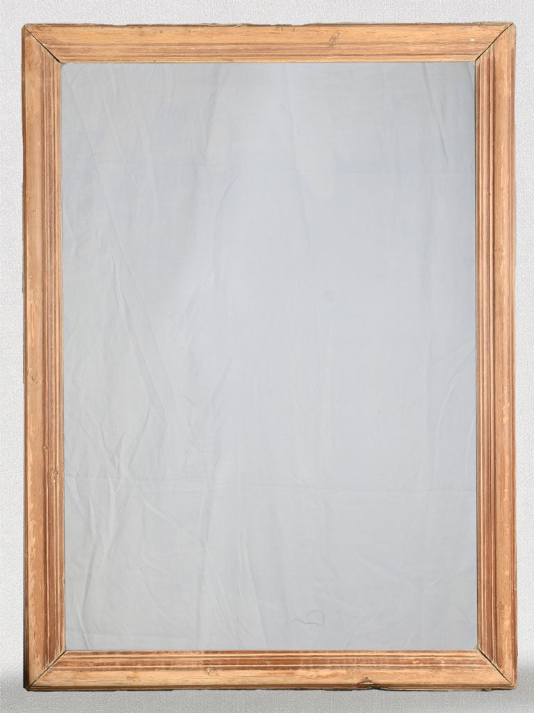 Large 19th century Rectangular Mirror with wooden frame 49¼" x 37"