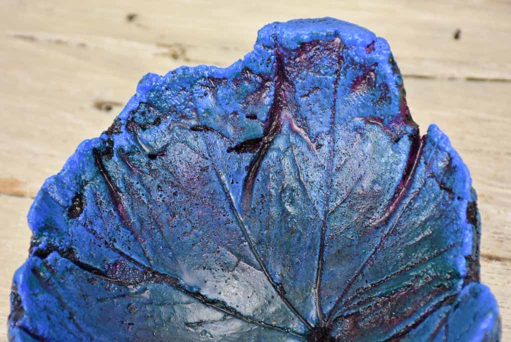 Small Unique Leaf Molded Cement Bowl