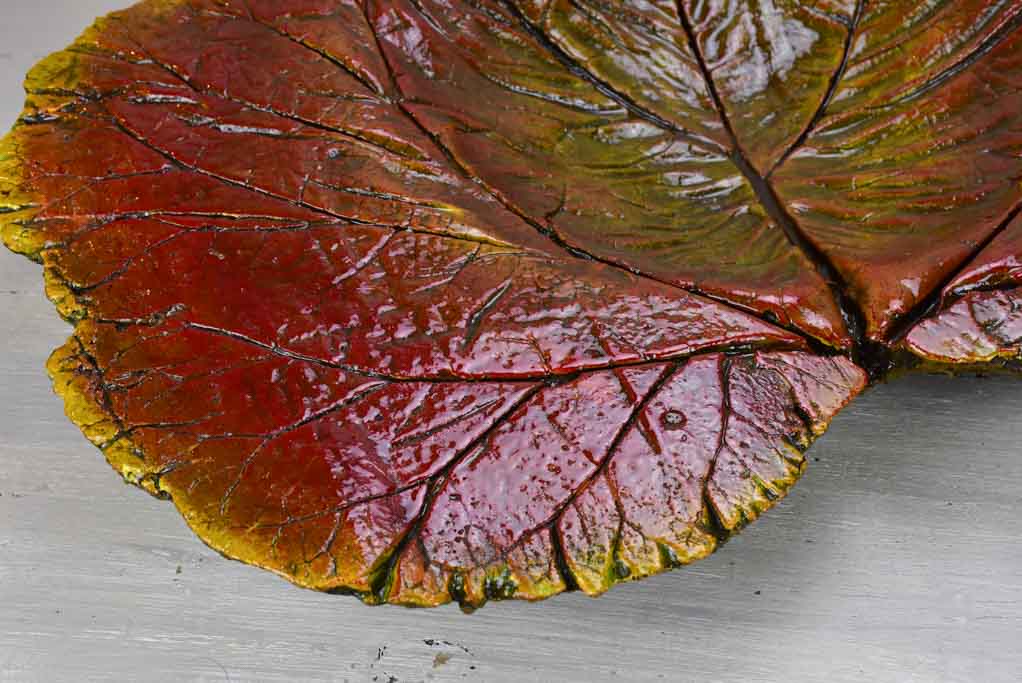 Unique Artisan-Crafted French Leaf Bowl Large