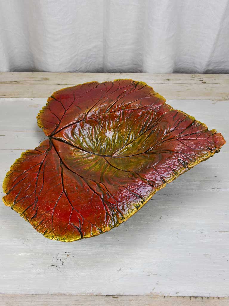 Handmade Resin French Artisan Leaf Bowl