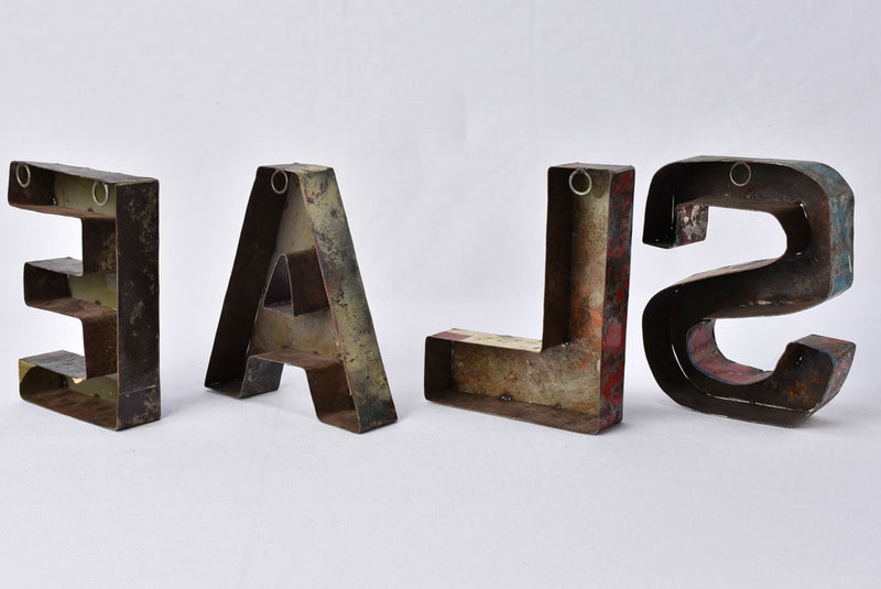 1960s inspired, shabby-chic metal letters