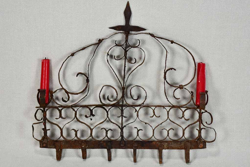 Old-fashioned Rooted Iron Tea Towel Rack