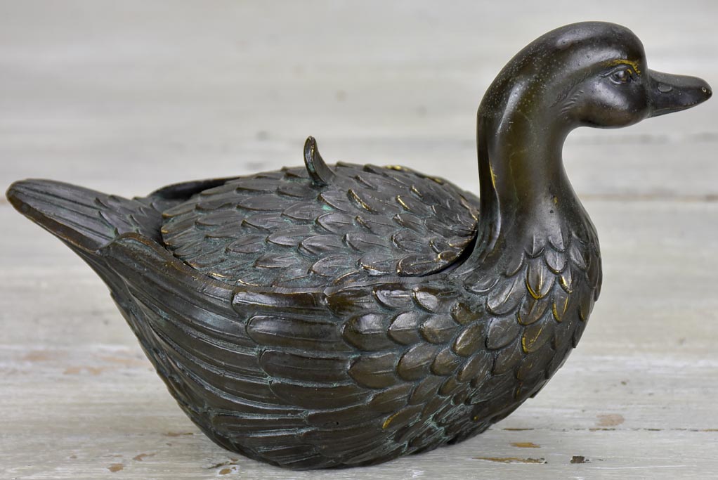 Vintage jewelry container in the shape of  a duck