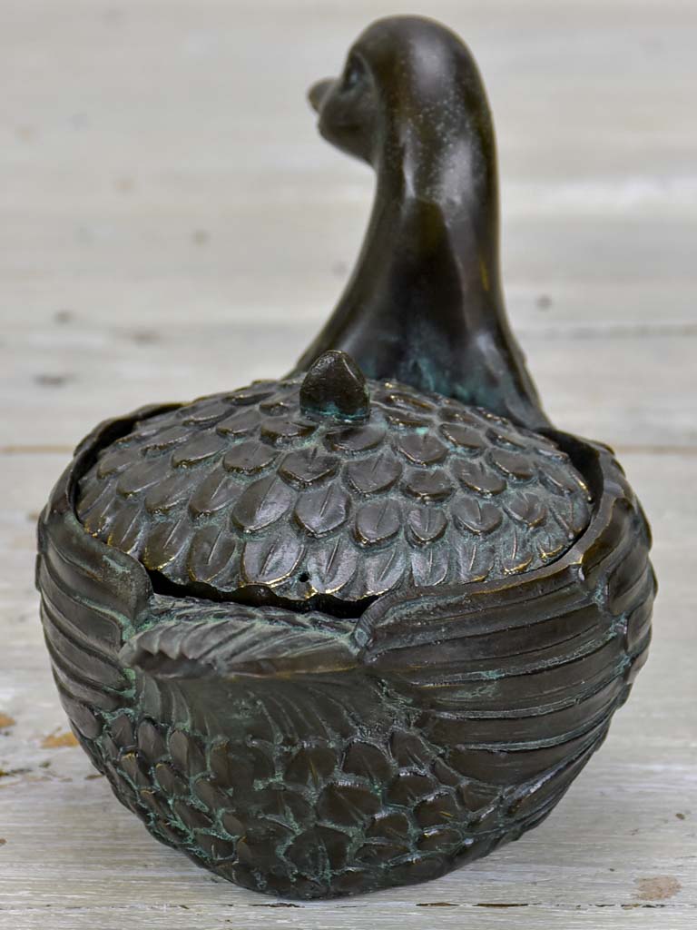 Vintage jewelry container in the shape of  a duck