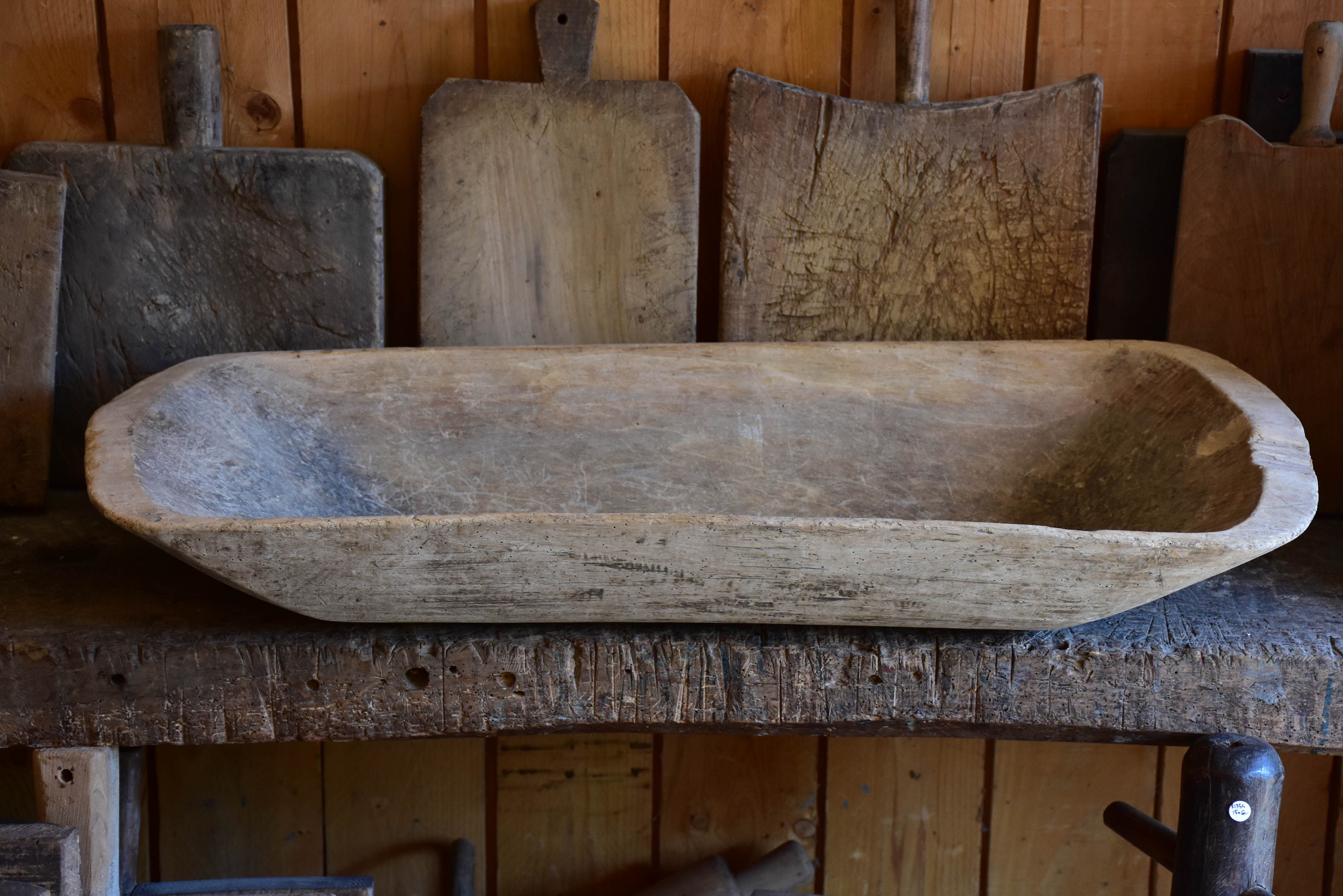 Antique French dough bowl