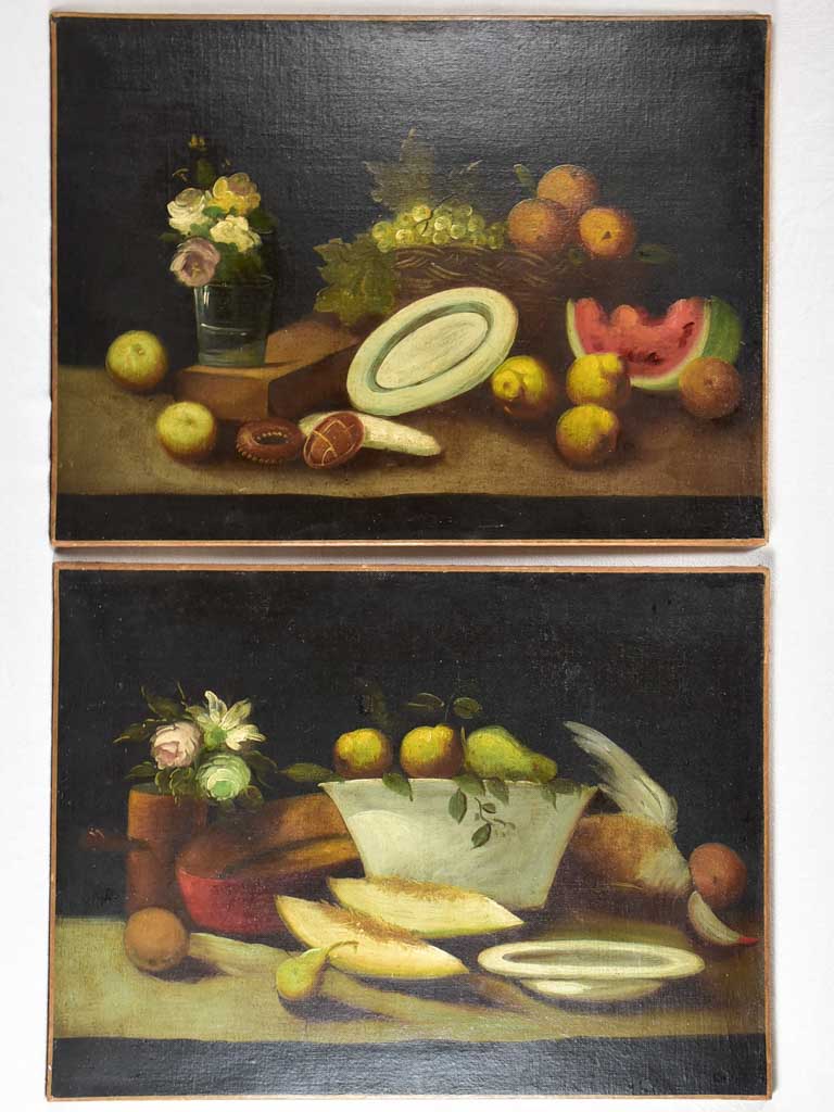 Two 17th-century still life paintings 23¾" x 32"