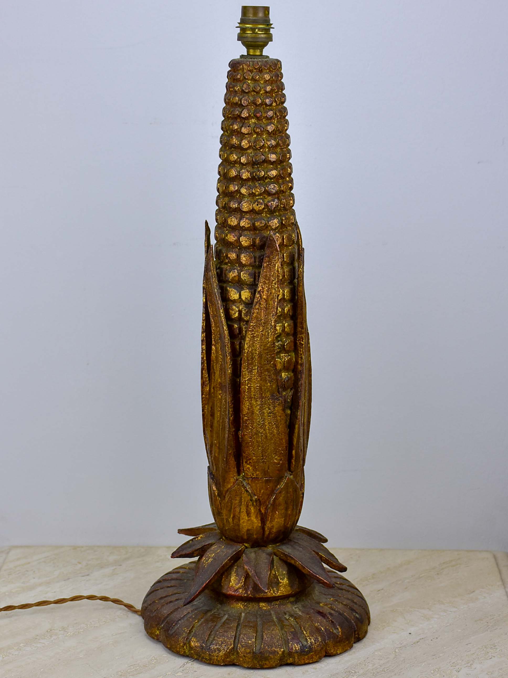 Large sweet corn lamp base - 1960's