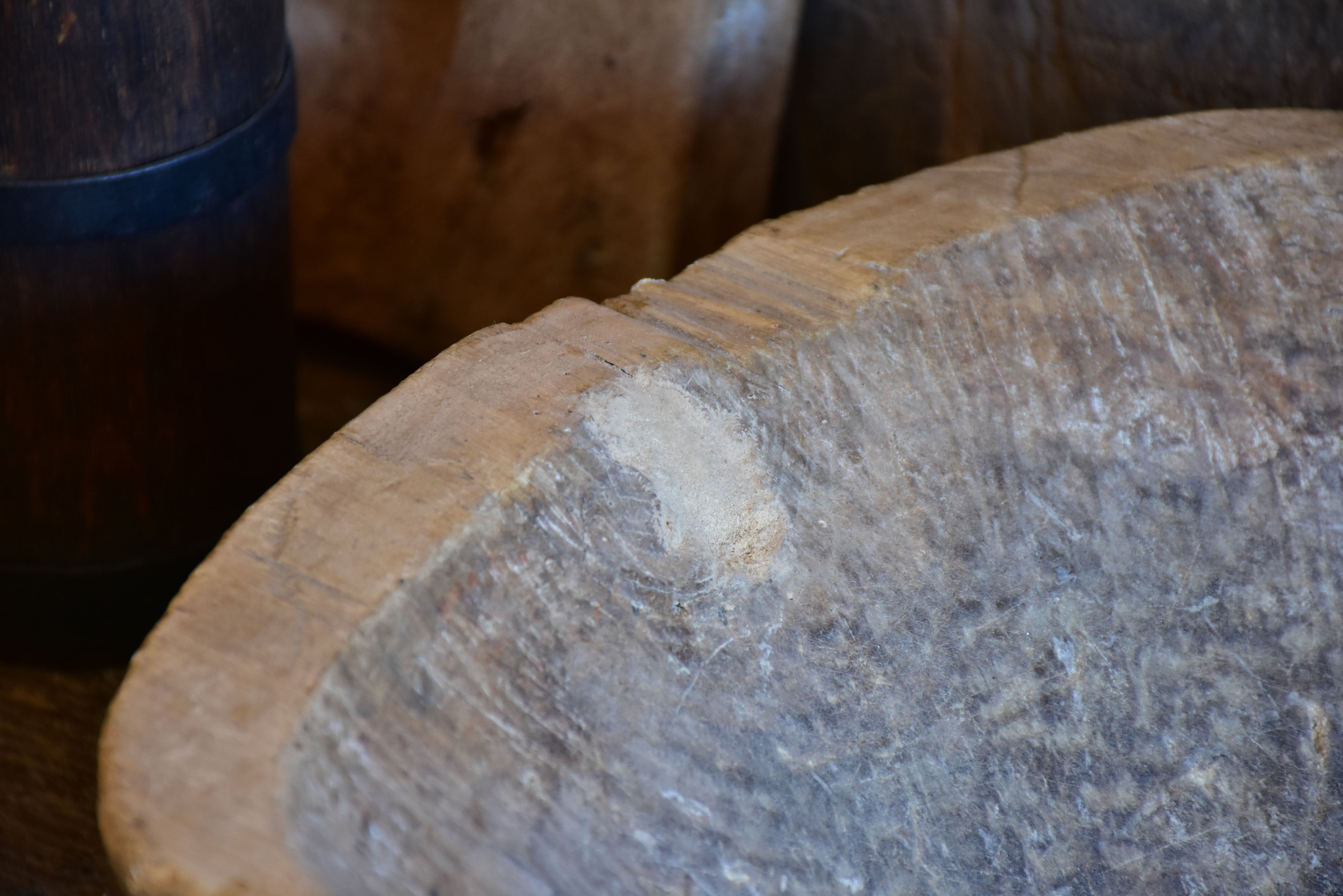 Antique French dough bowl