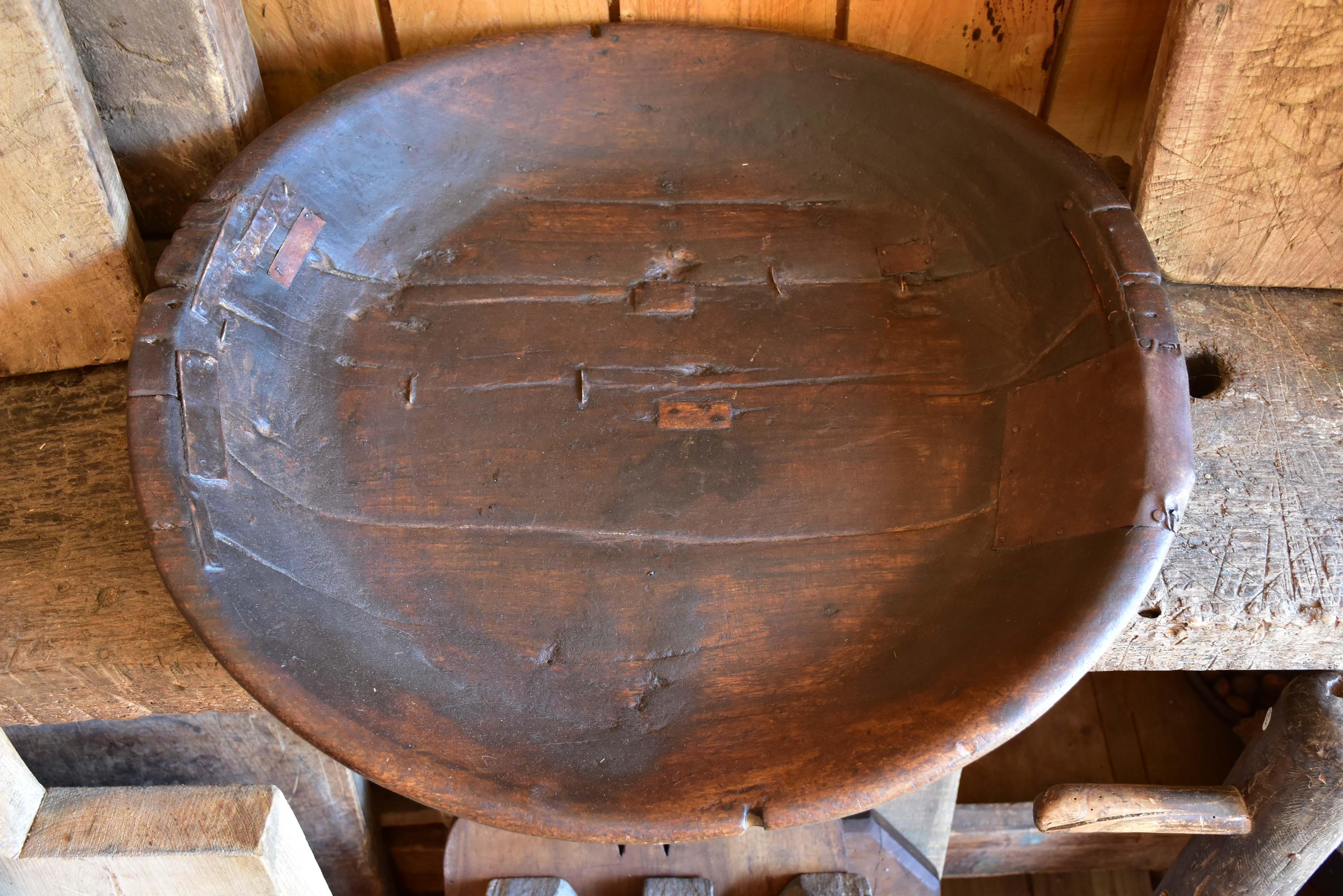 Large antique rustic bowl 1/2