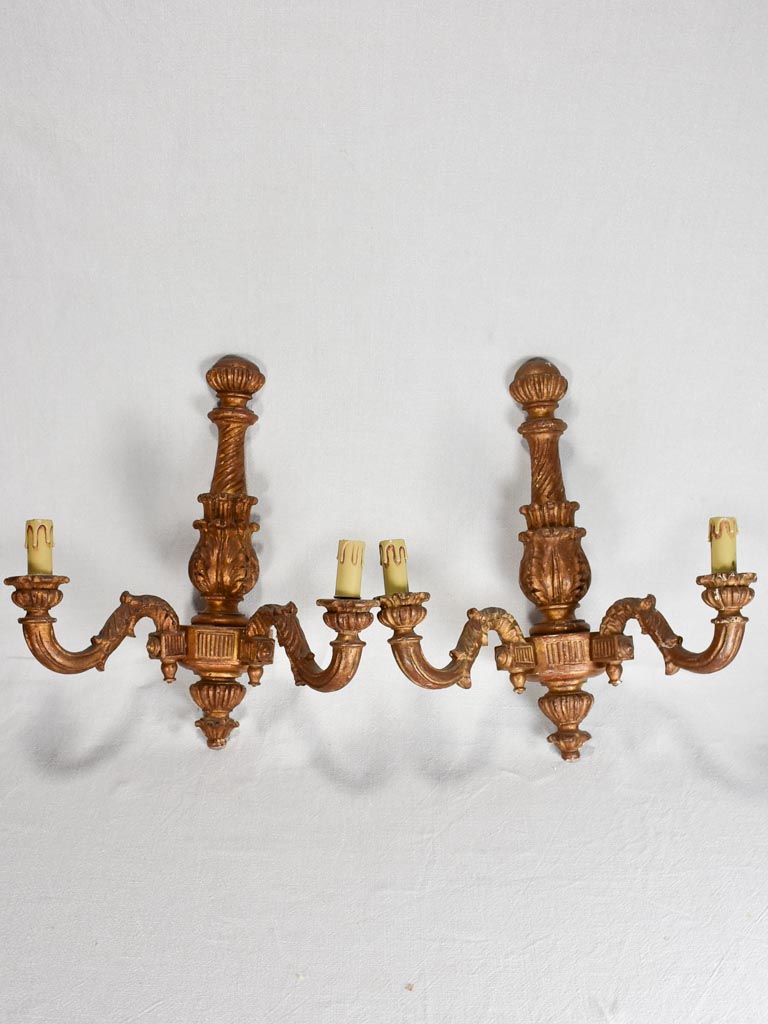 Antique gilt Louis XV wall sconces