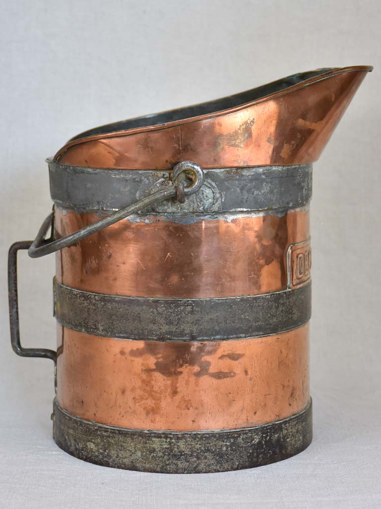 19th Century French copper wine measuring pitcher - Decalitre 13½"