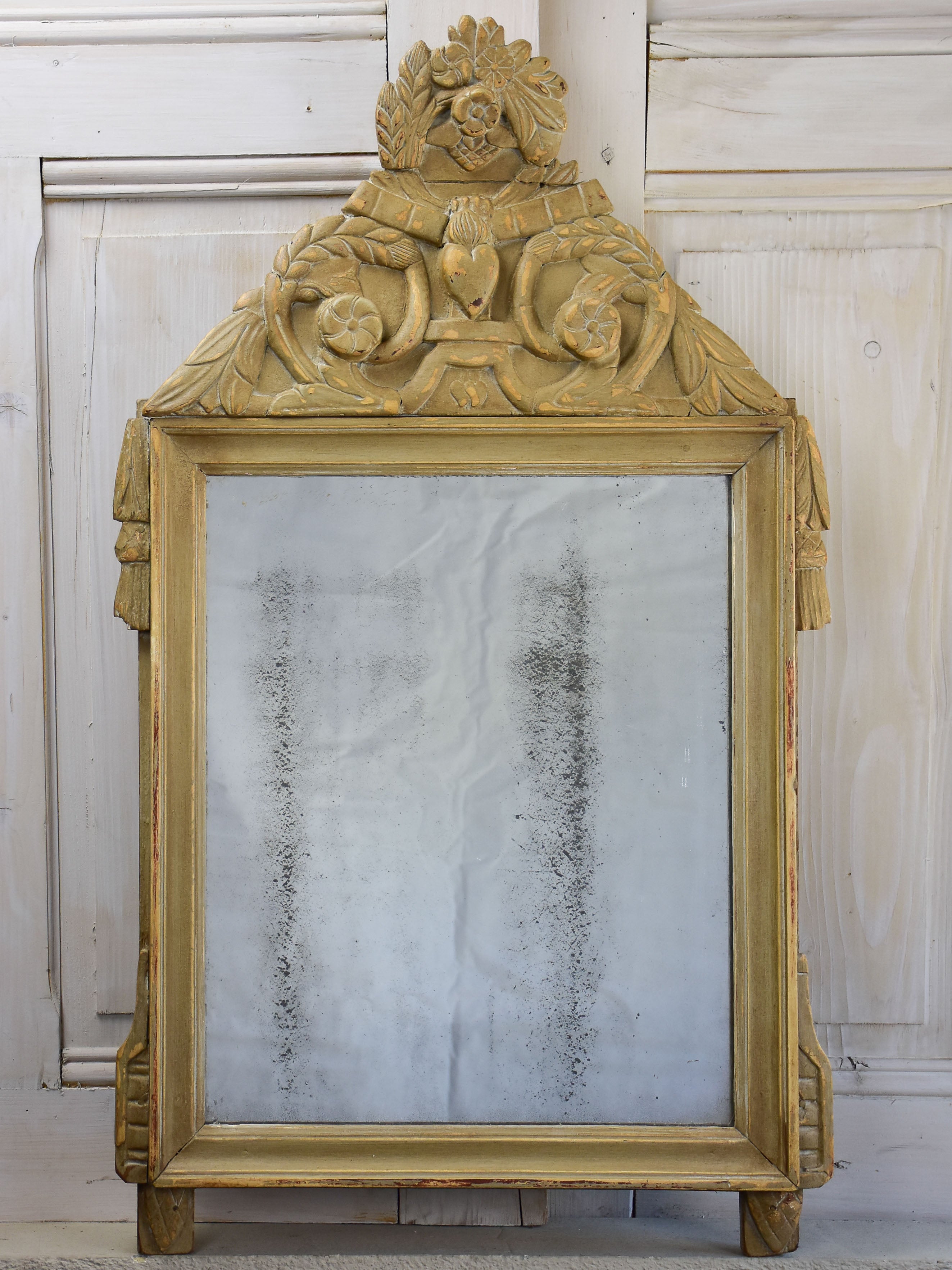 Louis XVI mirror with pediment