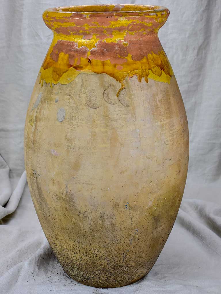 Early 20th Century olive jar with maker's stamp 27½"