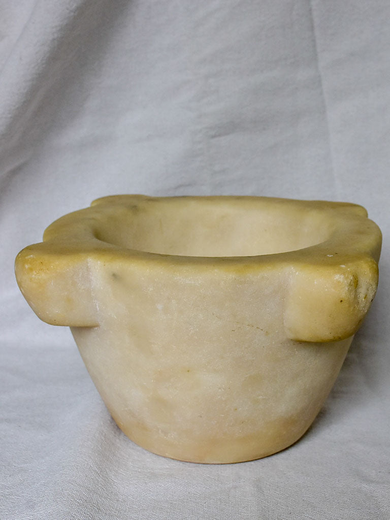 1940's French marble mortar 9¾"