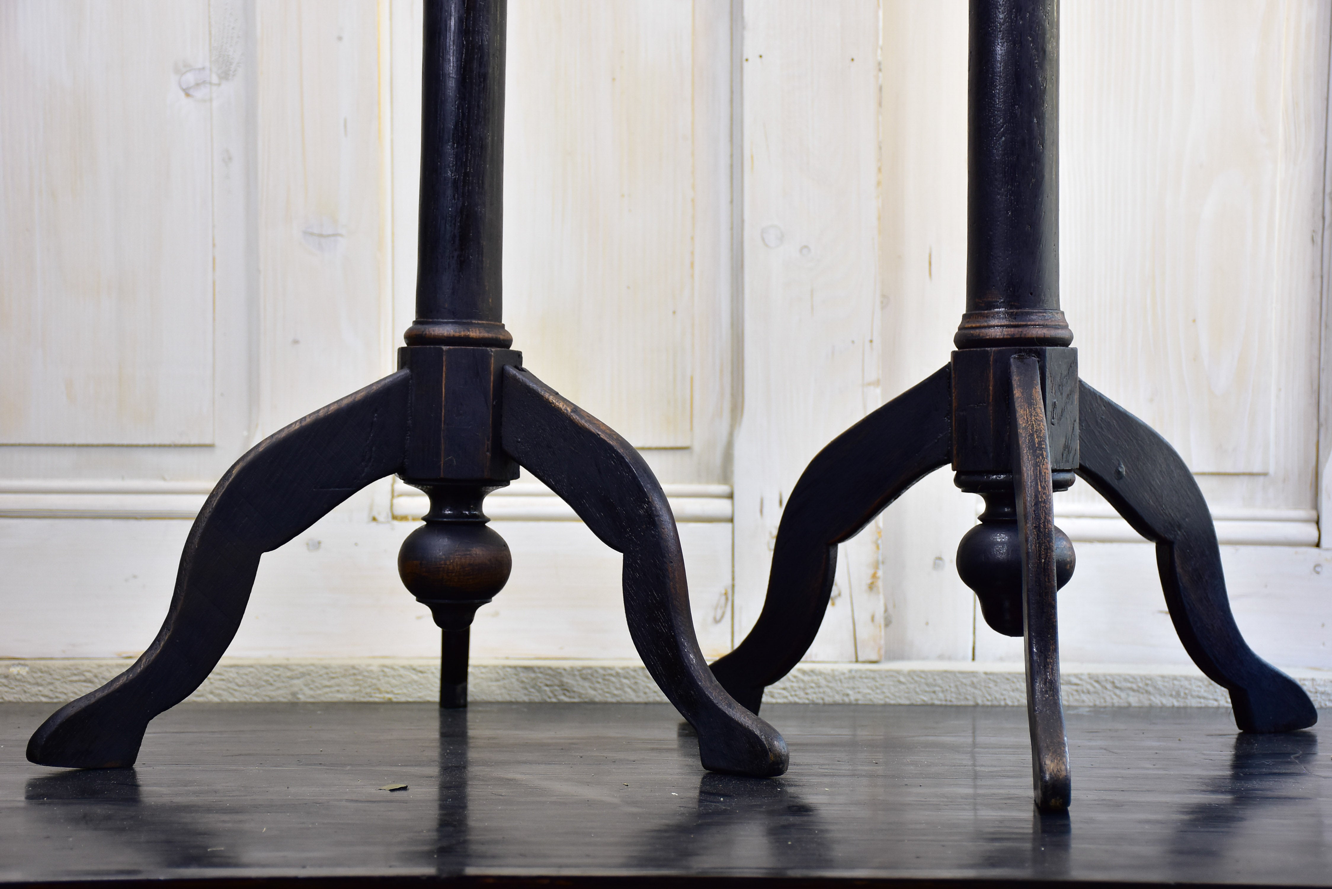 Pair of very large antique French candlesticks - floorstanding