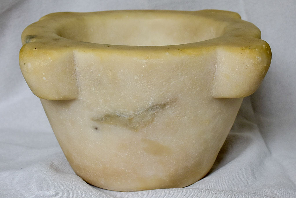 1940's French marble mortar 9¾"