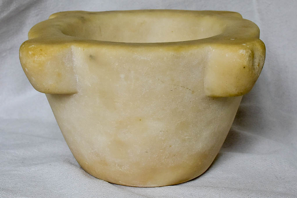 1940's French marble mortar 9¾"