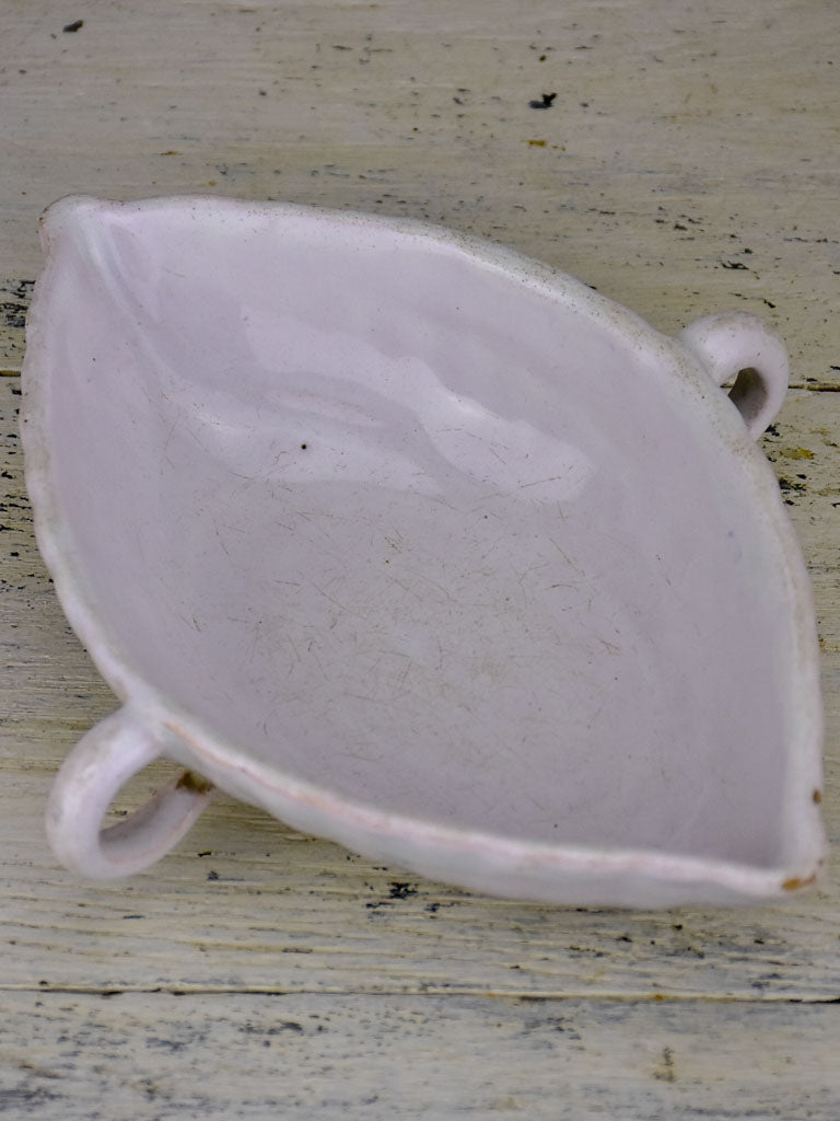 Rare 18th Century Faience sauce boat