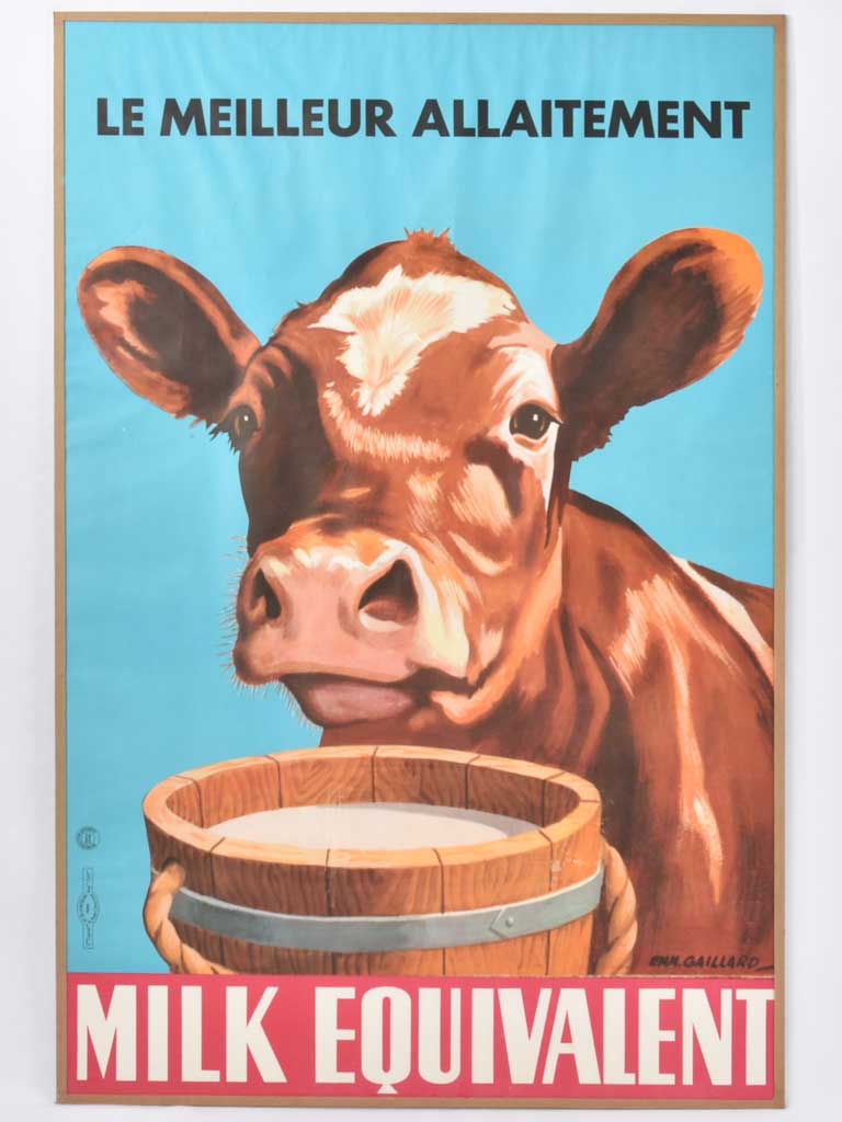 Vintage, Superb, Printed Milk Advertising Poster