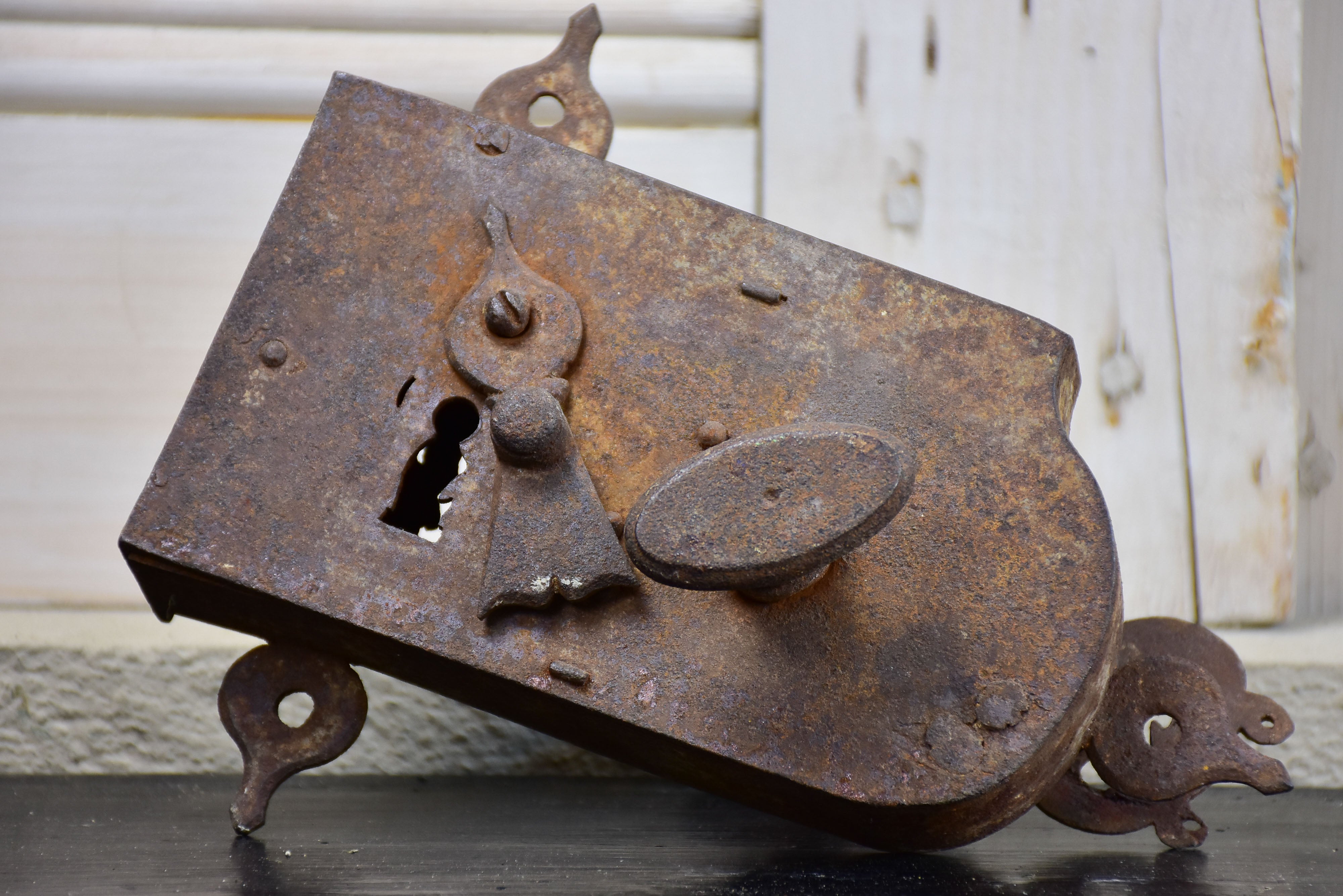 17th century French door lock from a chateau