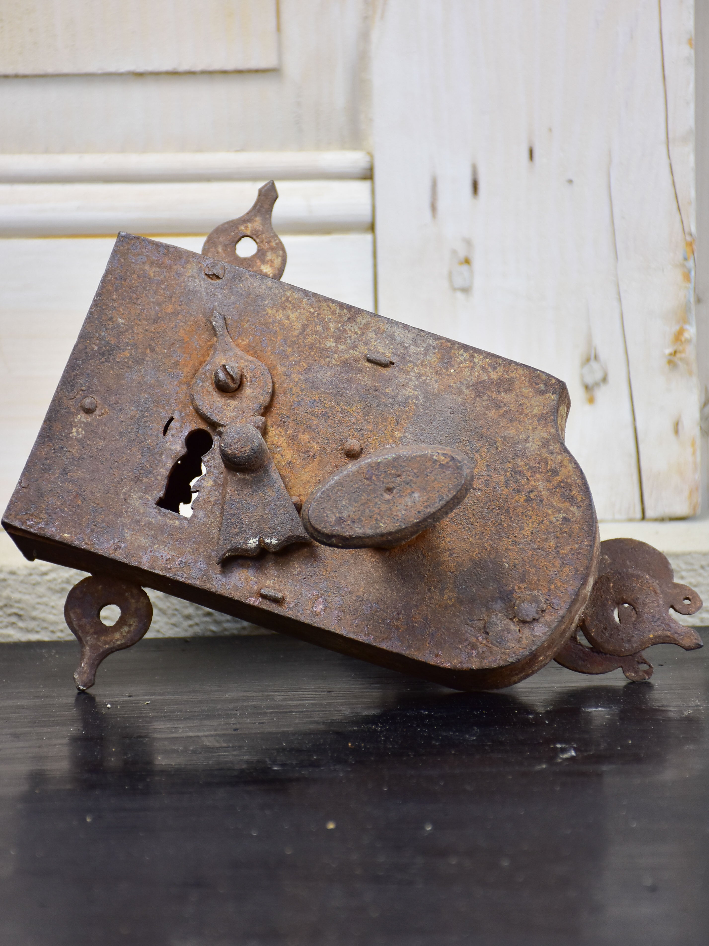 17th century French door lock from a chateau