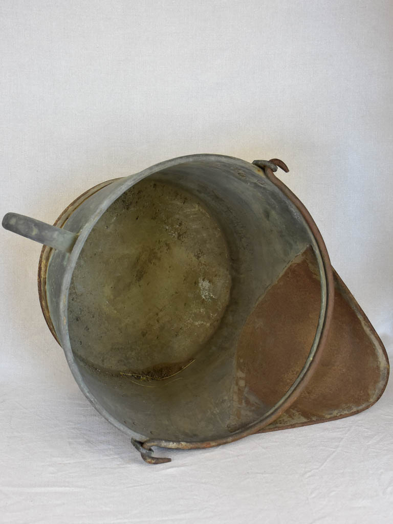 19th Century copper winemaker's basin with two handles and beak 30"