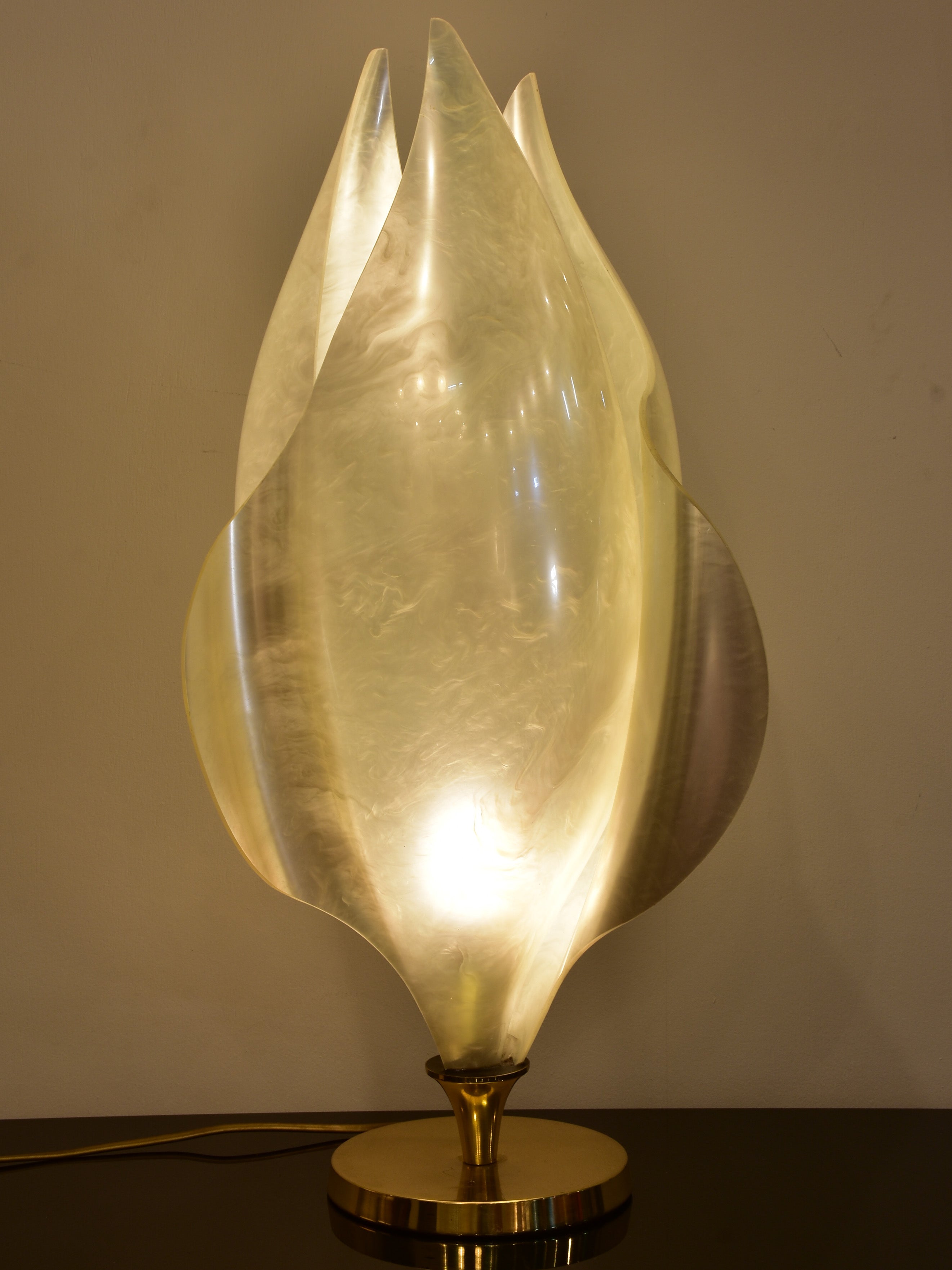 Vintage Liane Rougier lamp – abstract tulip