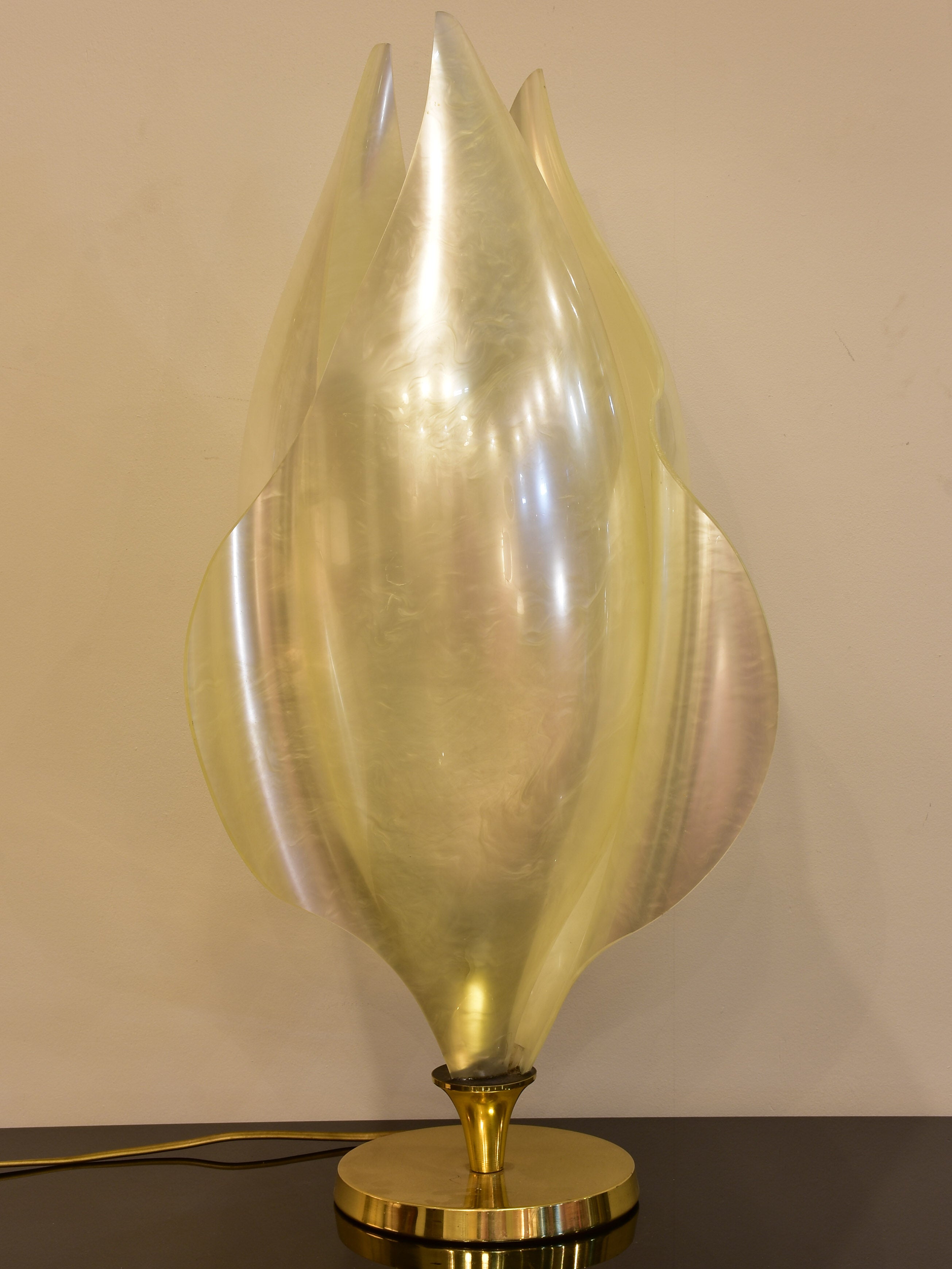 Vintage Liane Rougier lamp – abstract tulip