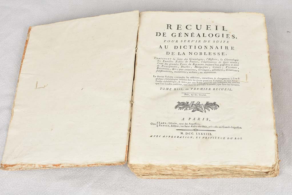 2 Noble ancestry dictionaries - 18th century 11"