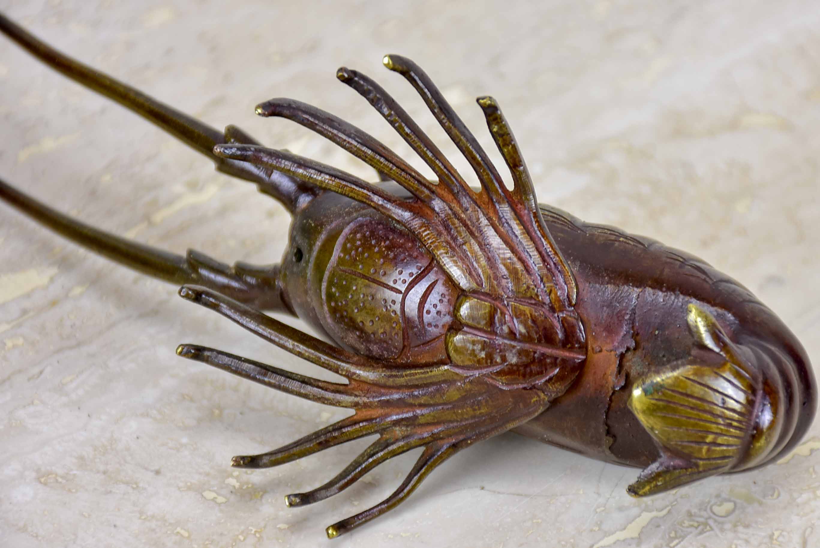 19th Century bronze sculpture of a scampi / lobster