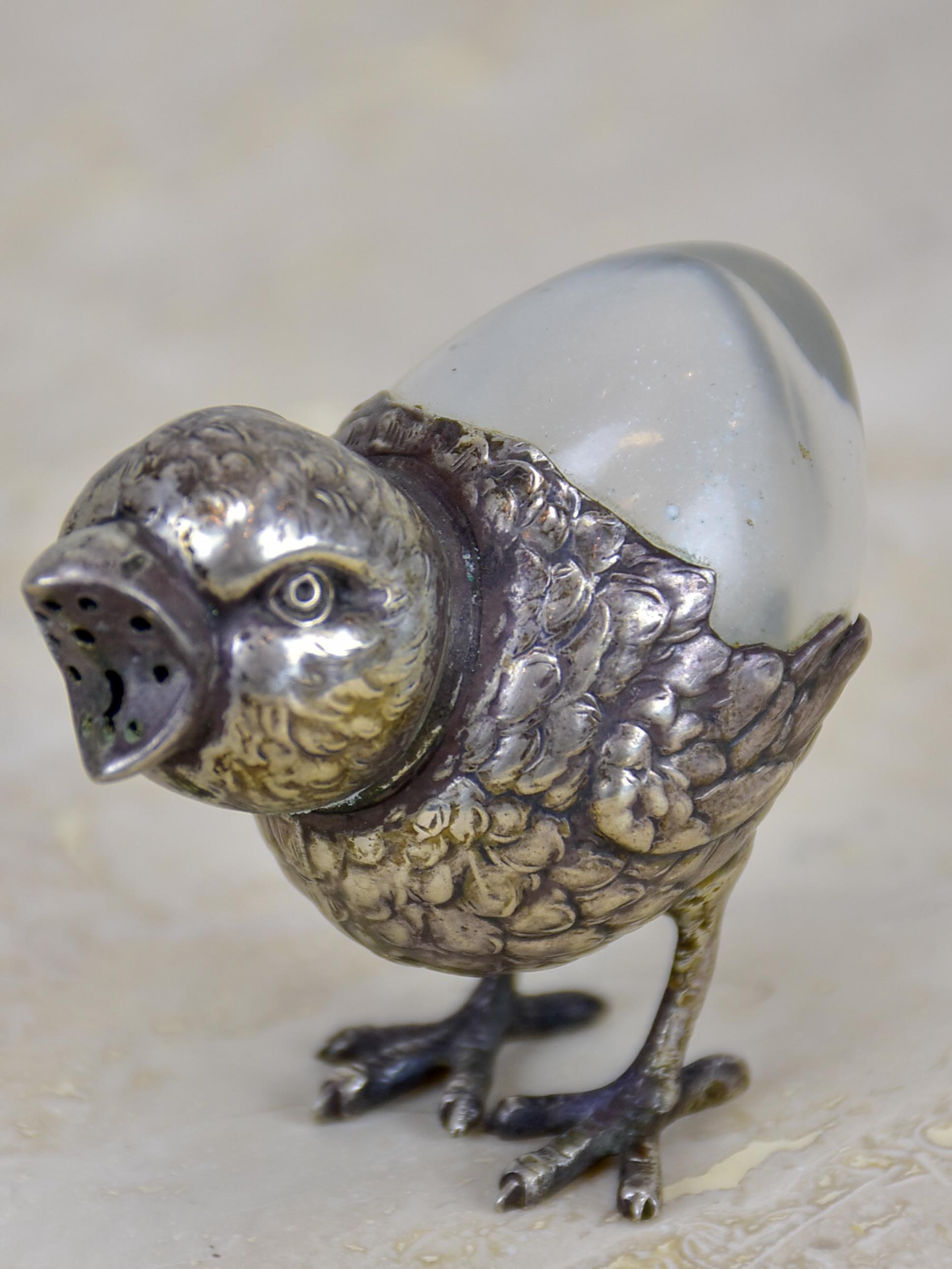 Antique French chick salt shaker