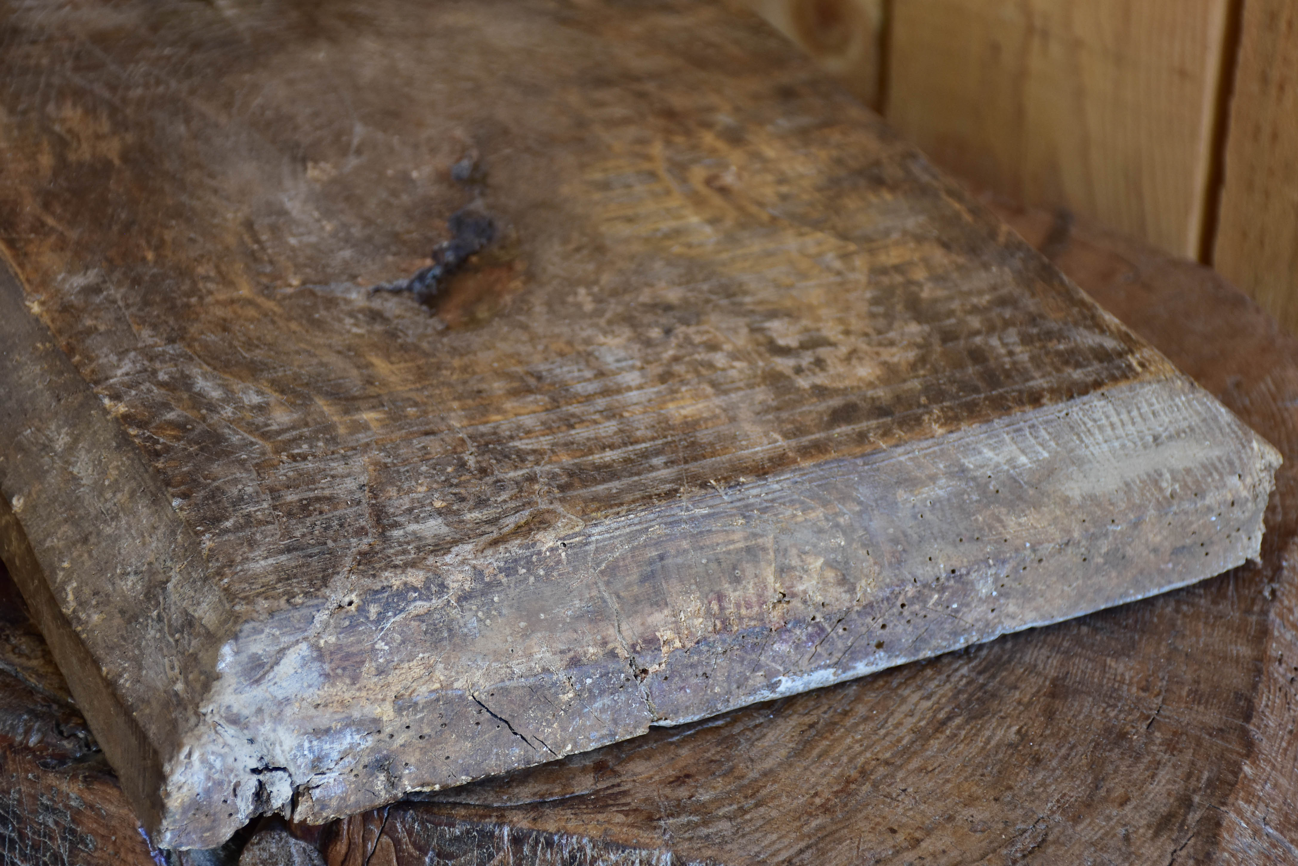 Rustic French cutting board with pointed corners