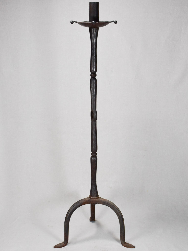 Large wrought iron candlestick - 1940s. 55½"