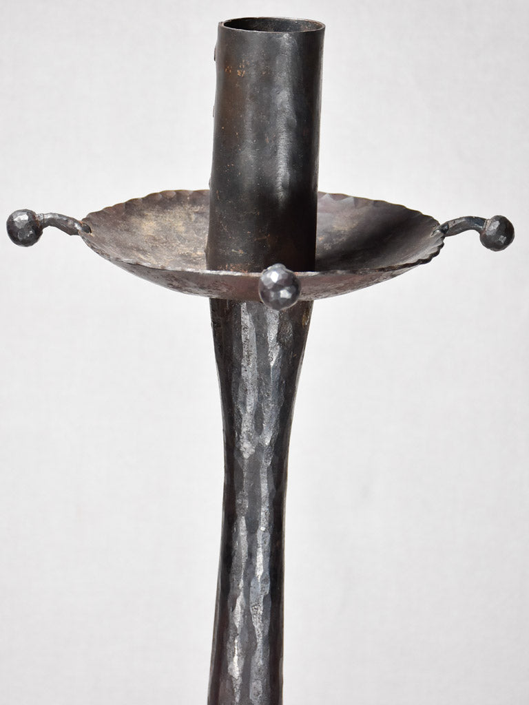 Large wrought iron candlestick - 1940s. 55½"