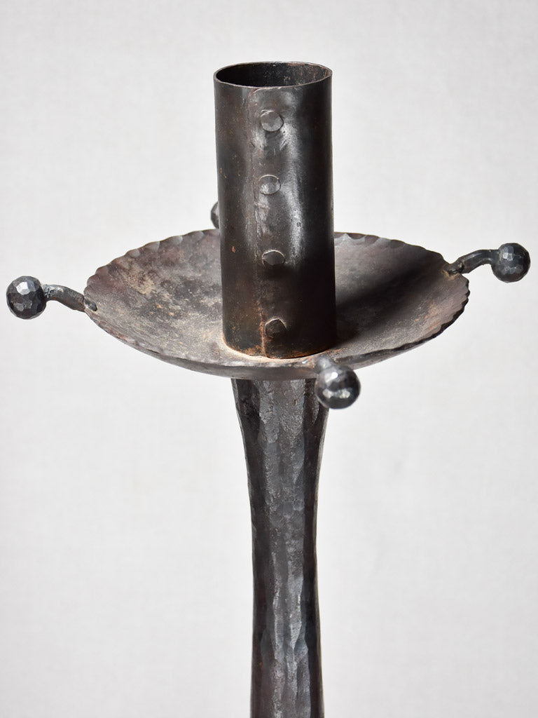 Large wrought iron candlestick - 1940s. 55½"