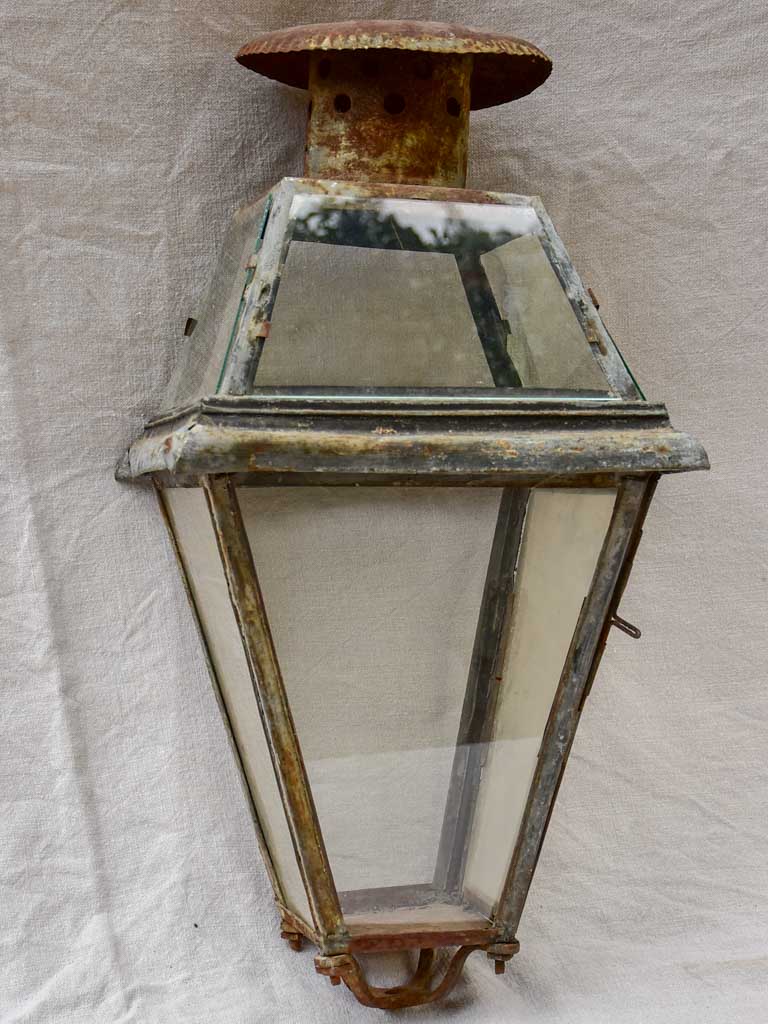 RESERVED MA Large early 19th Century French lantern - tole 24"