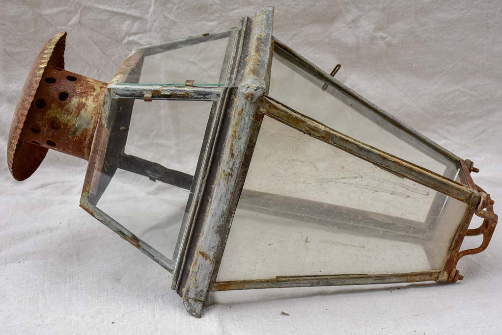 RESERVED MA Large early 19th Century French lantern - tole 24"