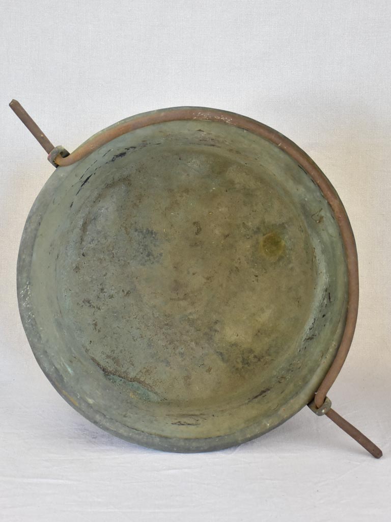 19th Century French copper cauldron from a winery in Burgundy 21¾"