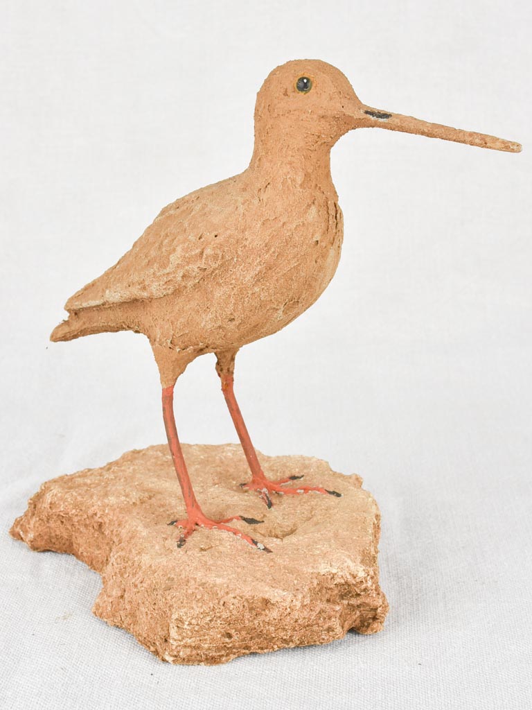 Artisan-made sculpture of a woodcock 8¾"