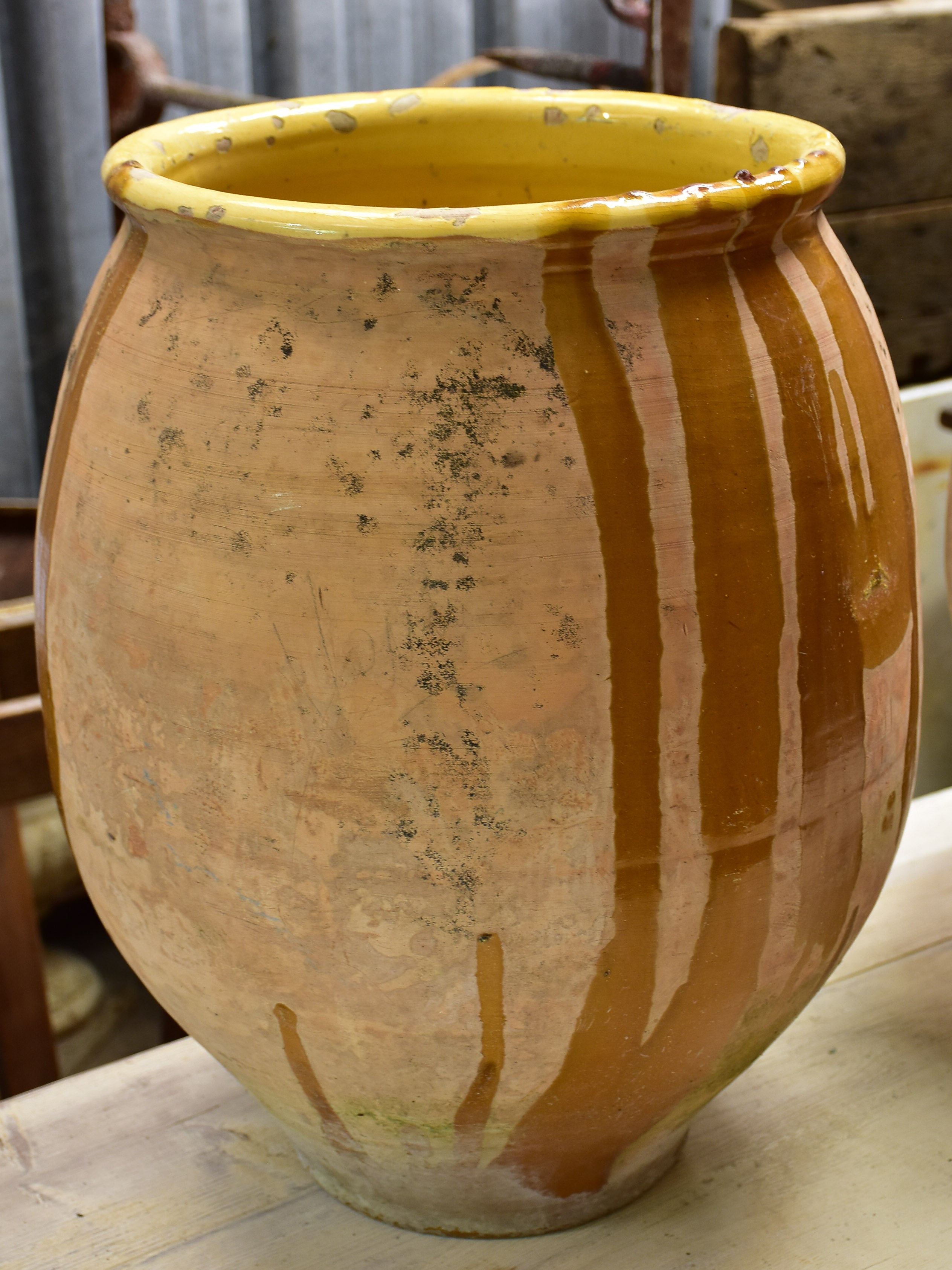 Two vintage Biot jars