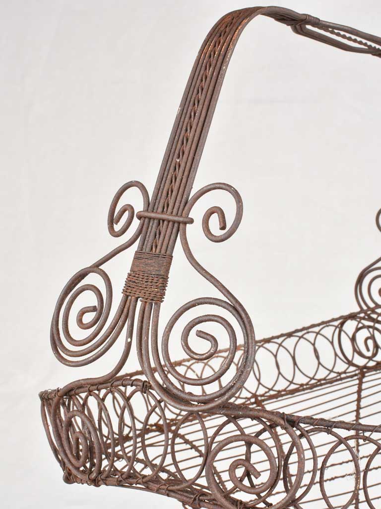 Large early twentieth century wire basket