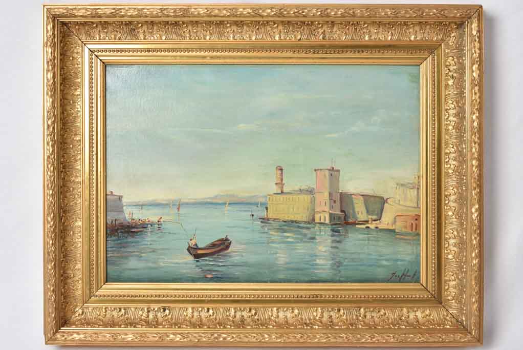 Charming, 1950s Marseille-port depiction