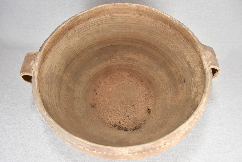 Large 19th-century Spanish clay bowl 25½"