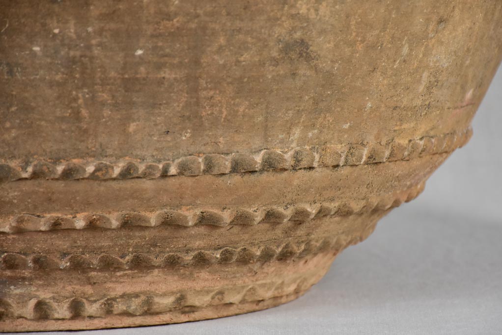 Large 19th-century Spanish clay bowl 25½"