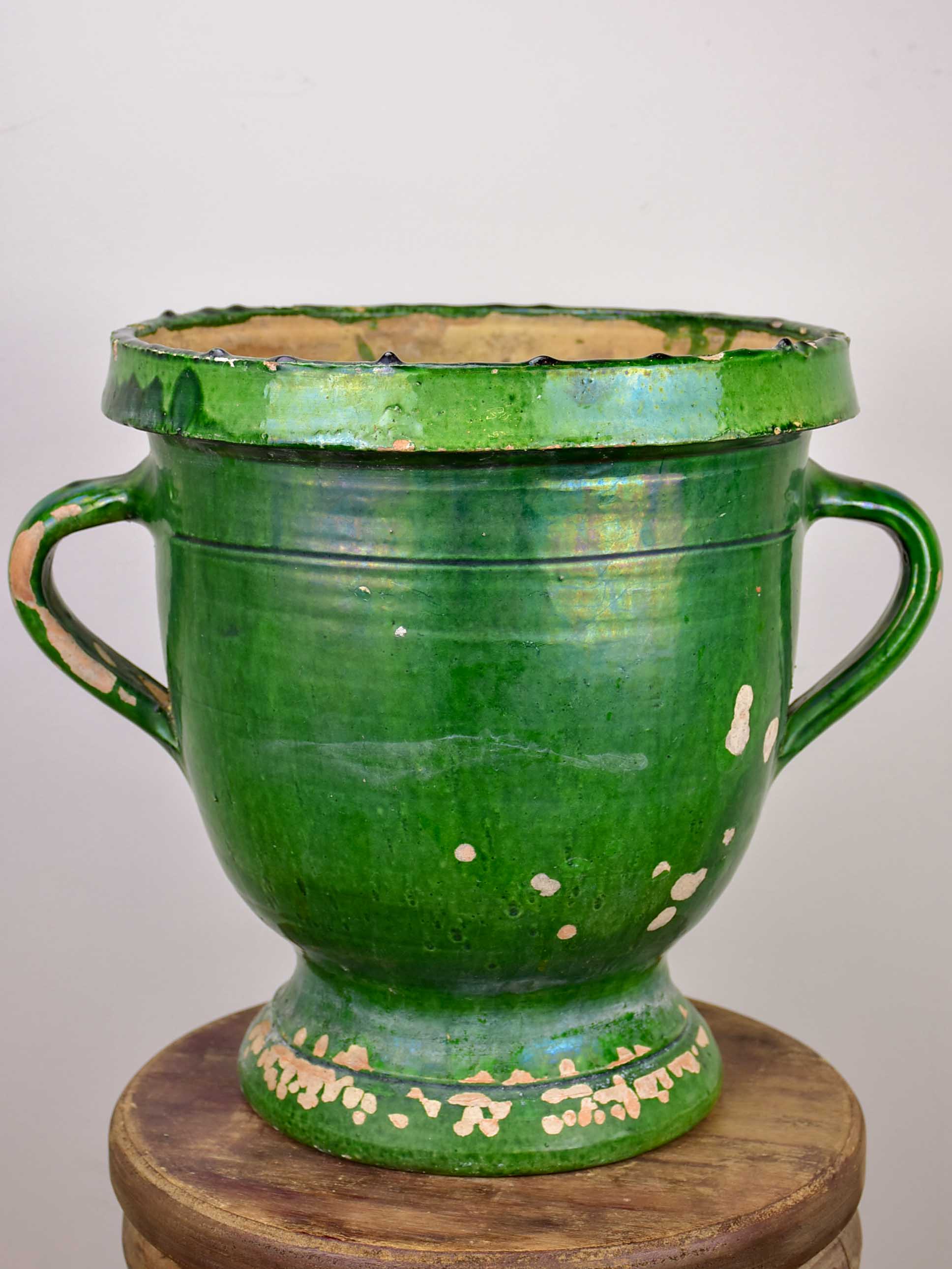 19th Century French green garden planter from Castelnaudary - 13 ¾''