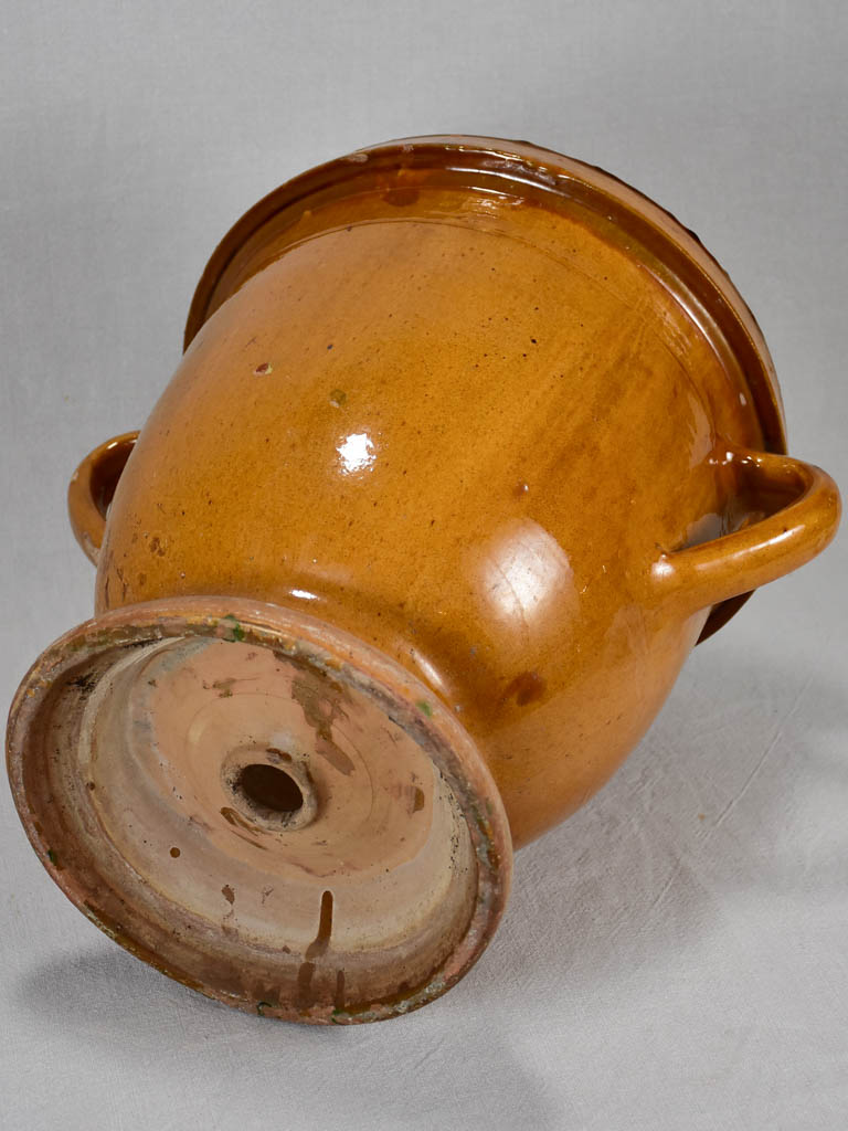 1920s citrus planter from Castelnaudary with yellow ochre glaze 16½"