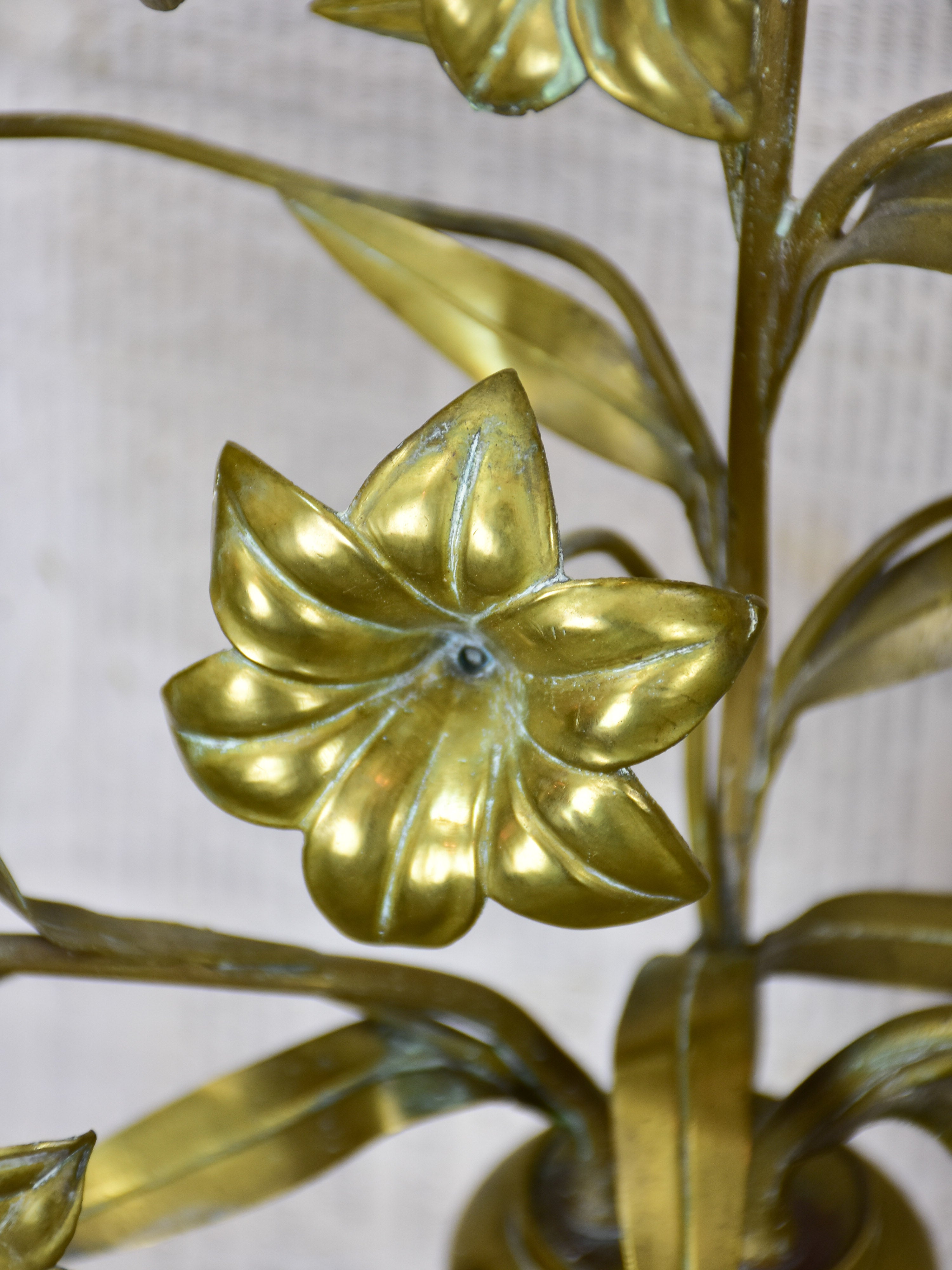 Pair of 19th century French candelsticks with flowers